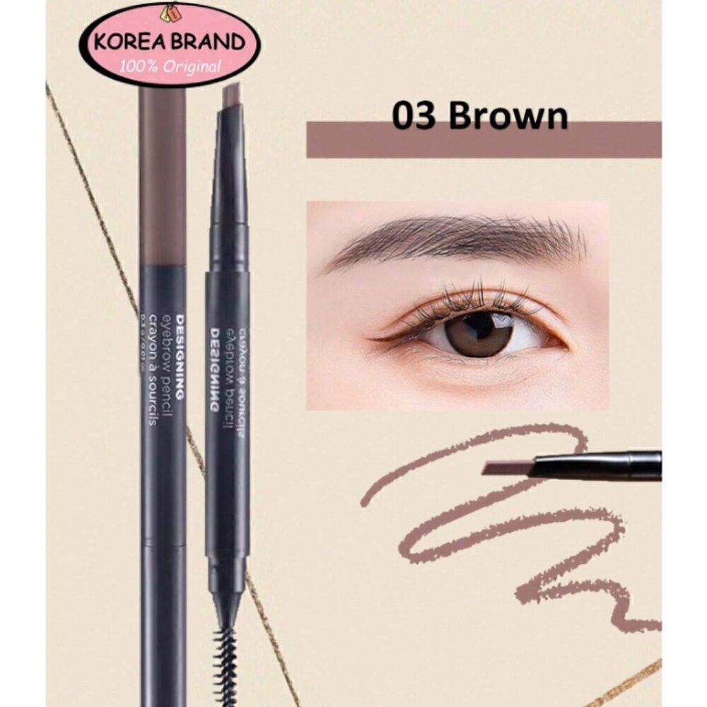 New! The Face Shop Eyebrow Pencil Long Lasting Color w/Angled Tip!